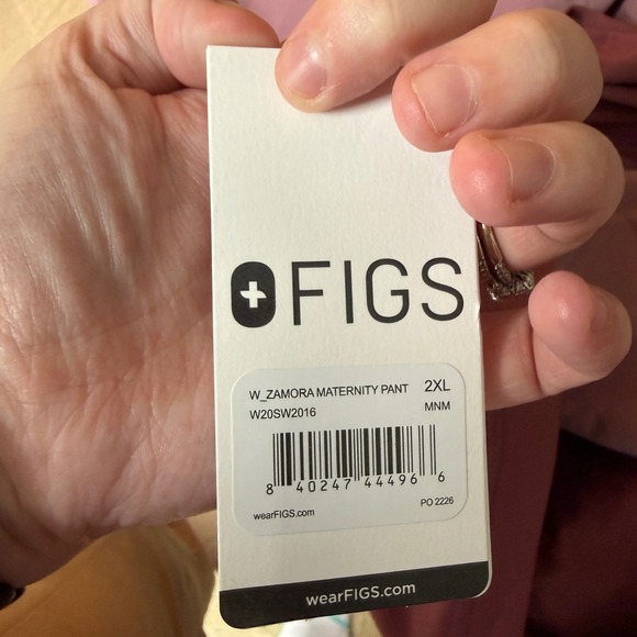 FIGS NWT Zamora Maternity Jogger Scrub Pants 2XL Rose Pink Workwear - Picture 5 of 5